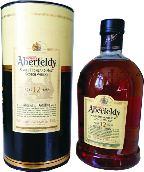 Aberfeldy 12 Jahre Scotch Single Malt Whisky mit Flaschenbox