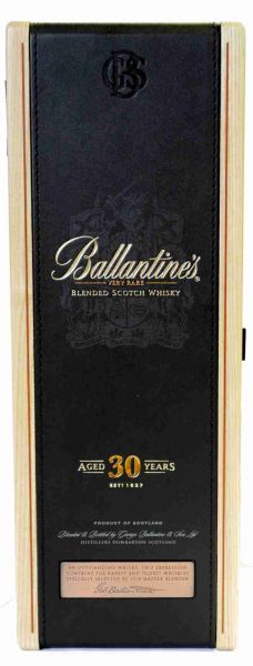 Elegante Holzbox für die Falsche Ballantines 30 Jahre