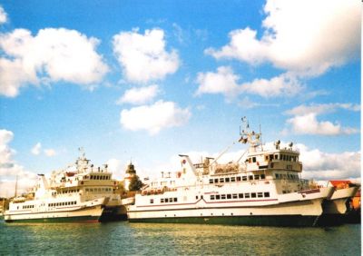 Ansichtskarte der Fahrgastschiffe Liivi Laht  und Ute