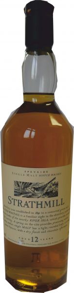 Eine Flasche Strathmill Whisky 12 Jahre