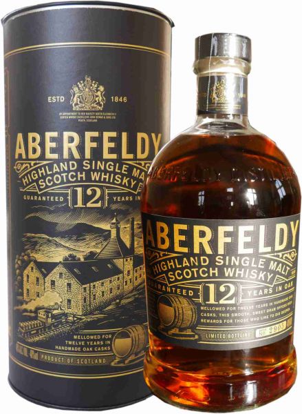 Aberfeldy 12 Jahre Scotch Single Malt Whisky mit Flaschenbox