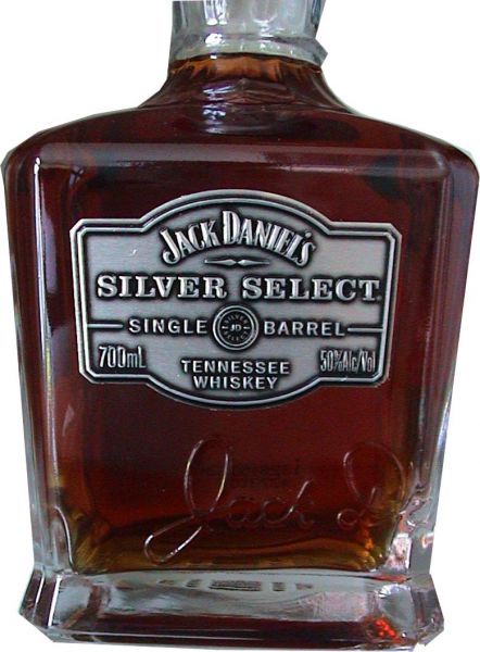 Etikett Jack Daniels Silver Select Barrel