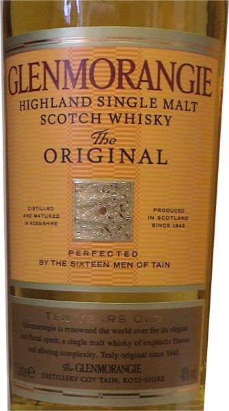 Bild Etikett von Glenmorangie 10 Jahre Bild Etikett von Glenmorangie 10 Jahre