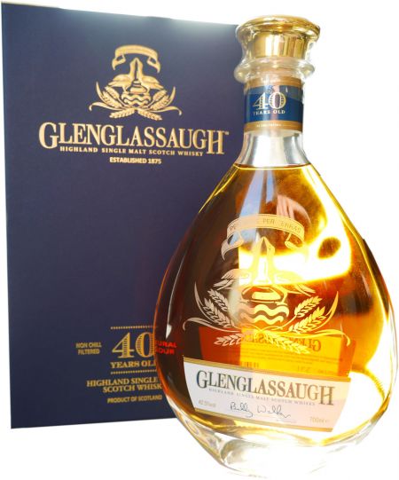 Glenglassaugh 40 Jahre Highland Single Malt Scotch Whisky mit Box Glenglassaugh 40 Jahre Highland Single Malt Scotch Whisky mit Box